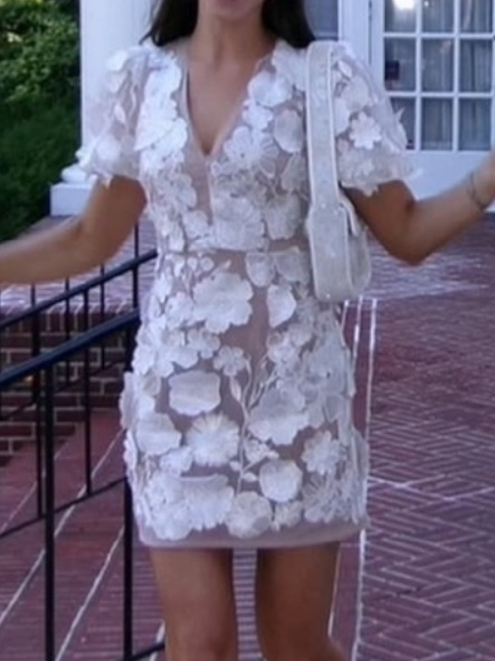 Elliatt Zayla White 3D Floral Mini Dress - Picture 6 of 6